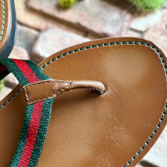 GUCCI Web Stripe Thong Sandals SZ39(9US) - Picture 7 of 7